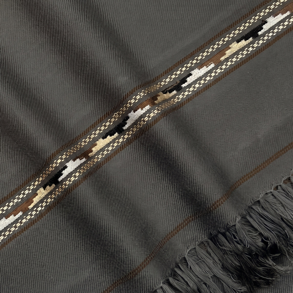 Men Premium Winter Wool Shawal - Dark Grey